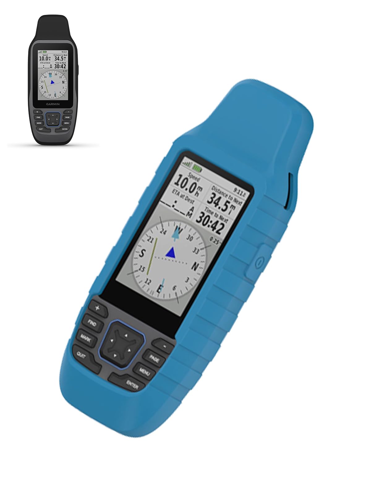 Case for Garmin GPSMAP 79sc/79s Marine GPS Handheld,Soft Protective,BOVUGAC Silicone Case for Garmin GPSMAP 79sc/79s-Blue