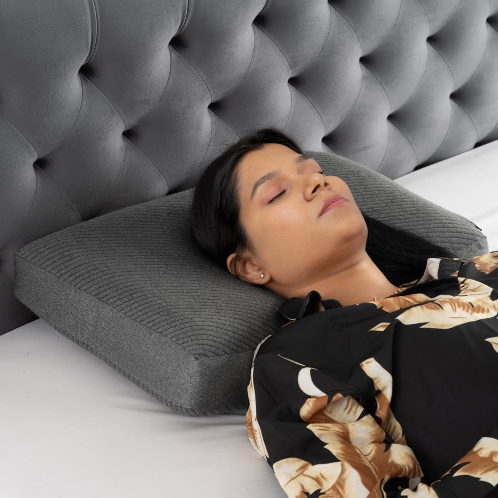 Wakefit Memory Foam Pillow | 1 Year Warranty | Orthopedic Pillows for Neck Pain, Pillow Memory Foam, Memory Pillow for Sleeping, Memory Foam Pillows (21 x 15 x 5 Inch, Set of 1 - Dark Blue) (B0CYQBM8D9) Amazon Price History, Amazon Price Tracker
