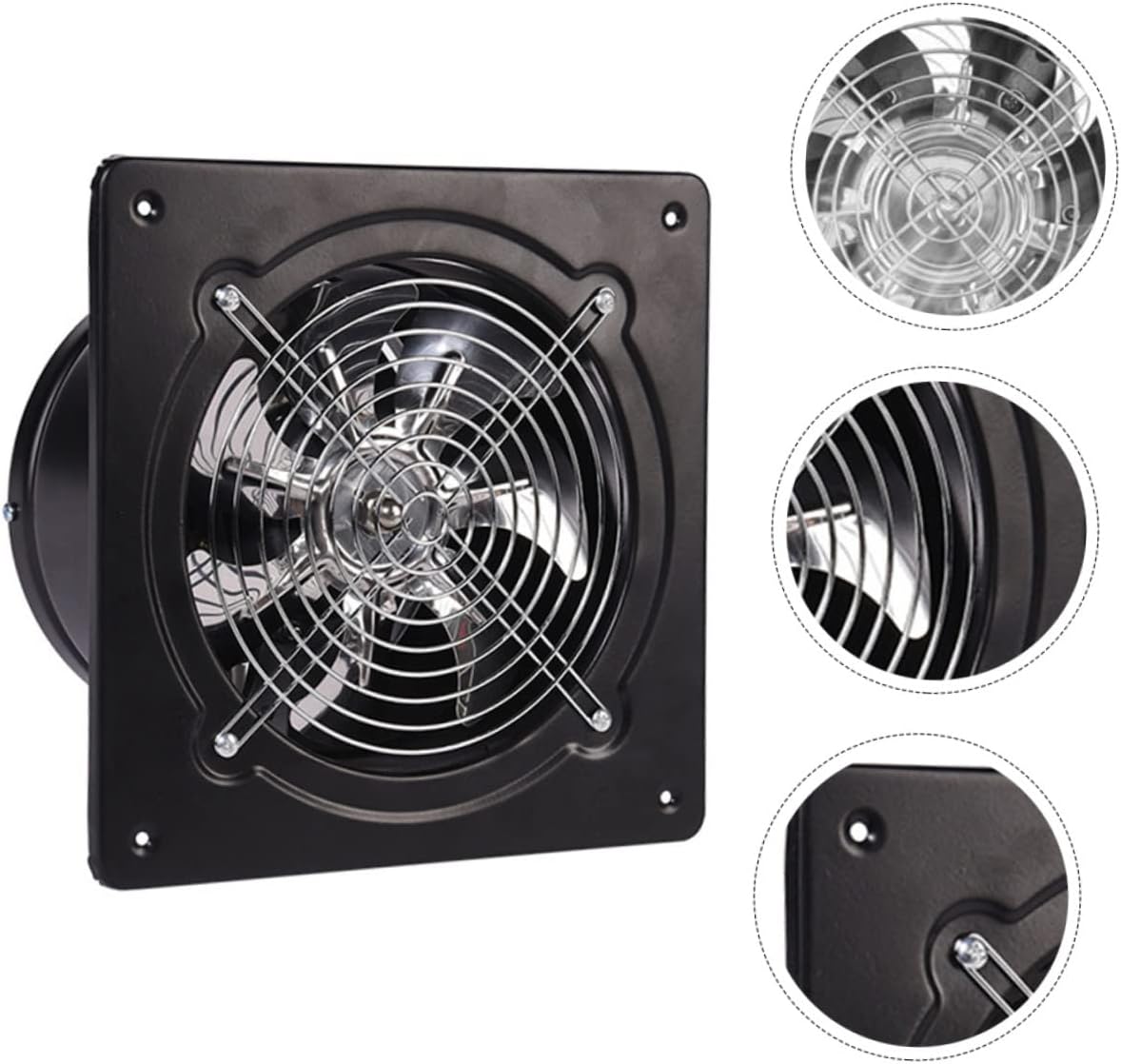 6-Inch Exhaust Fan 40W Wall-Mounted Ventilation Fan for Kitchen Bathroom Laundry Garage 110V for Air Circulation and Moisture Control