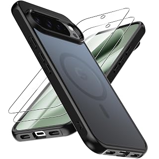 Magnetisch Hülle für Google Pixel 10 Pro XL 5G Hülle, 2 Stück für Panzerglas mit MagSafe Handyhülle Dünn Stoßfest Matt PC Rückseite Schutzhülle Case für Pixel 10 Pro XL
