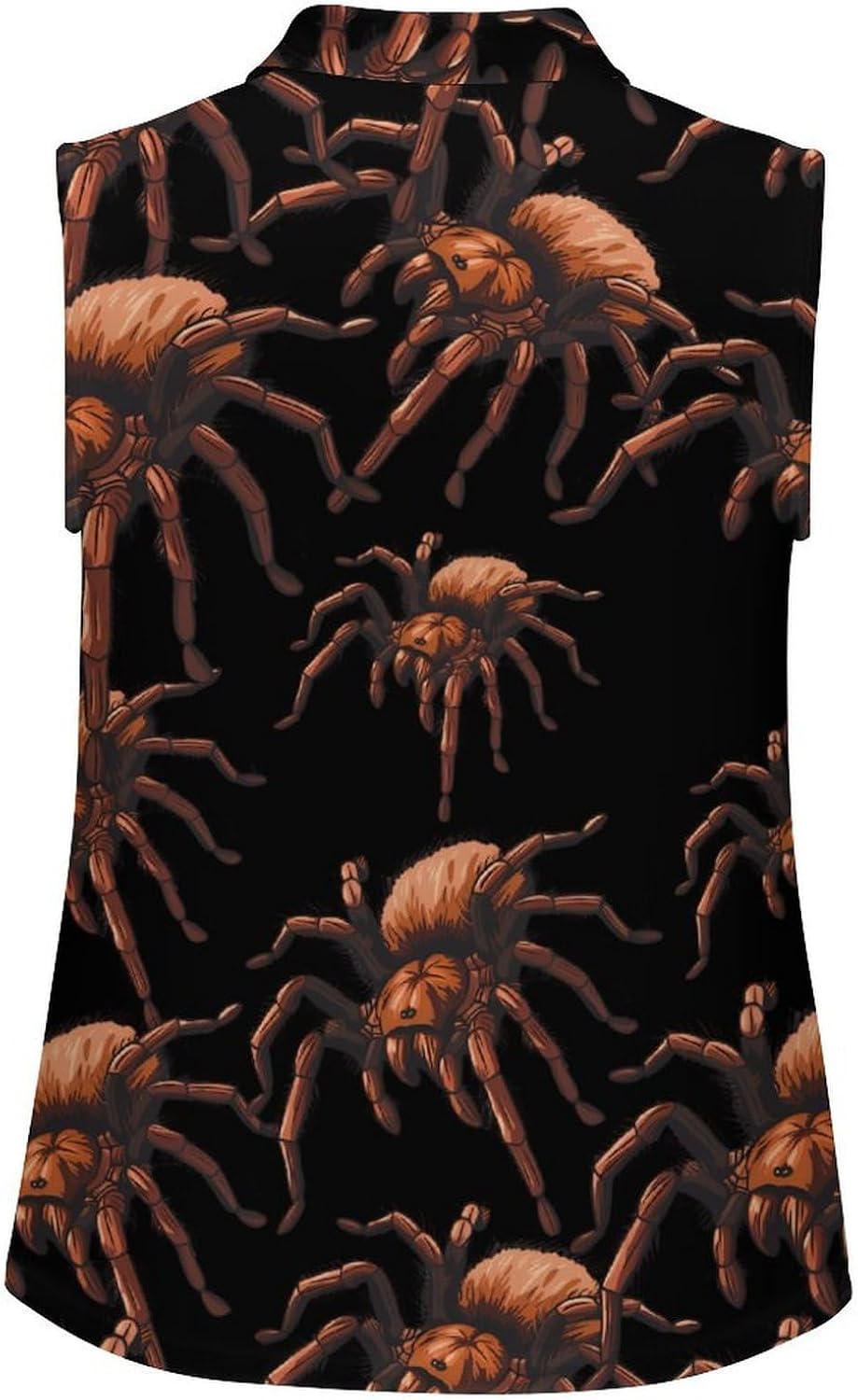 Goliath Bird Eating Spider Women's Golf Shirt Sleeveless Polo Shirts Tank Tops Blouses Tennis T-Shirts Casual