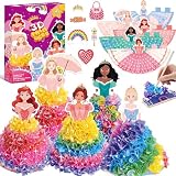 Afufu Poke Art Manualidades Juguetes Niñas 4 5 6 7 8 9 Años, 3D Kit DIY con 5 Princesas, Crafting Kit Arte Fun Creativo Infantil, Actividades Creativas Juegos Educativos, Cumpleaños Regalo Chicas 3-12