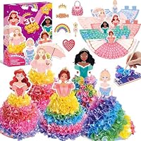Corpower Poke Art Princesse – Kit Créatif 800 Tissus + 8 Princesses + 2 Stylos – Loisir DIY Pour Filles 4-10 Ans