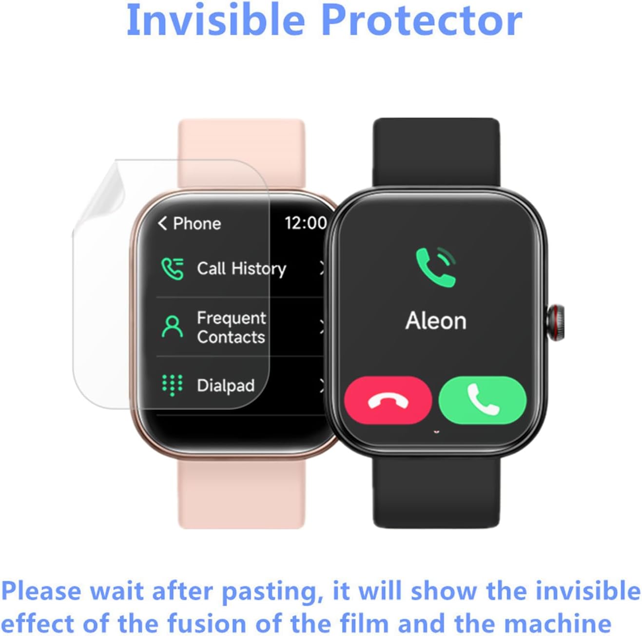 Screen Protector Compatible for Yoever IDW20 Smart Watch 1.91" (6 Pack) Clear TPU Soft Film, Compatible for TOOBUR Fitness Watch Screen Film