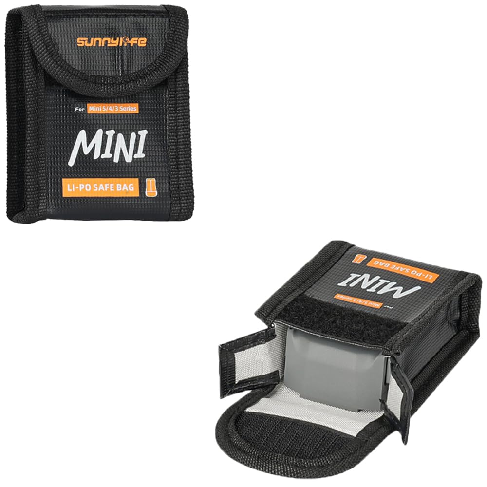 LHPHEIX Mini 5 Pro Lito 1 Lito X1 Lithium Battery Safety Bag, Fireproof Safe Charging and Storage Bag for DJI Mini 5 Pro/4 Pro/3 Pro/3, Drone Lipo Batteries Explosion-Proof Bag (1Pcs x 1 Battery)