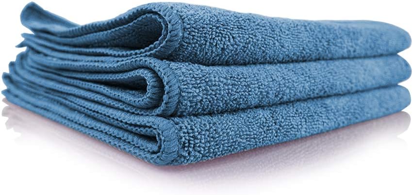 Chemical Guys MICMBLUE03 Workhorse Professional Grade Microfiber Towel, Blue (16 in. x 16 in.) (Pack of 3)