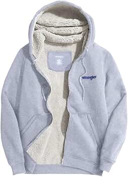Wrangler Hoodies for Men Big and Tall - Sherpa Lined Zip Up