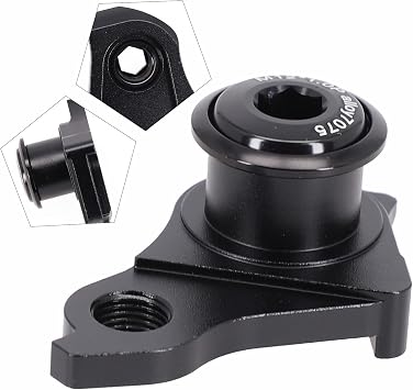 Bicycle Rear Derailleur Hanger CNC Magnesium Alloy AX12*P1.0 for UDH for SRAM/Box/Sunrace Mountain and E-Bike Drivetrains, 2.58x15.4x1.06 in