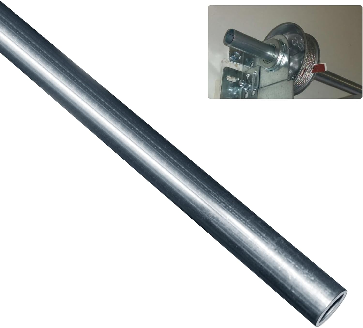 Garage Door Tube Shaft,1” Garage Doors Torsion Tubes,9'10" Long,Made from 14-Gauge Galvanized Steel,Hollow Shafts,1 Pcs