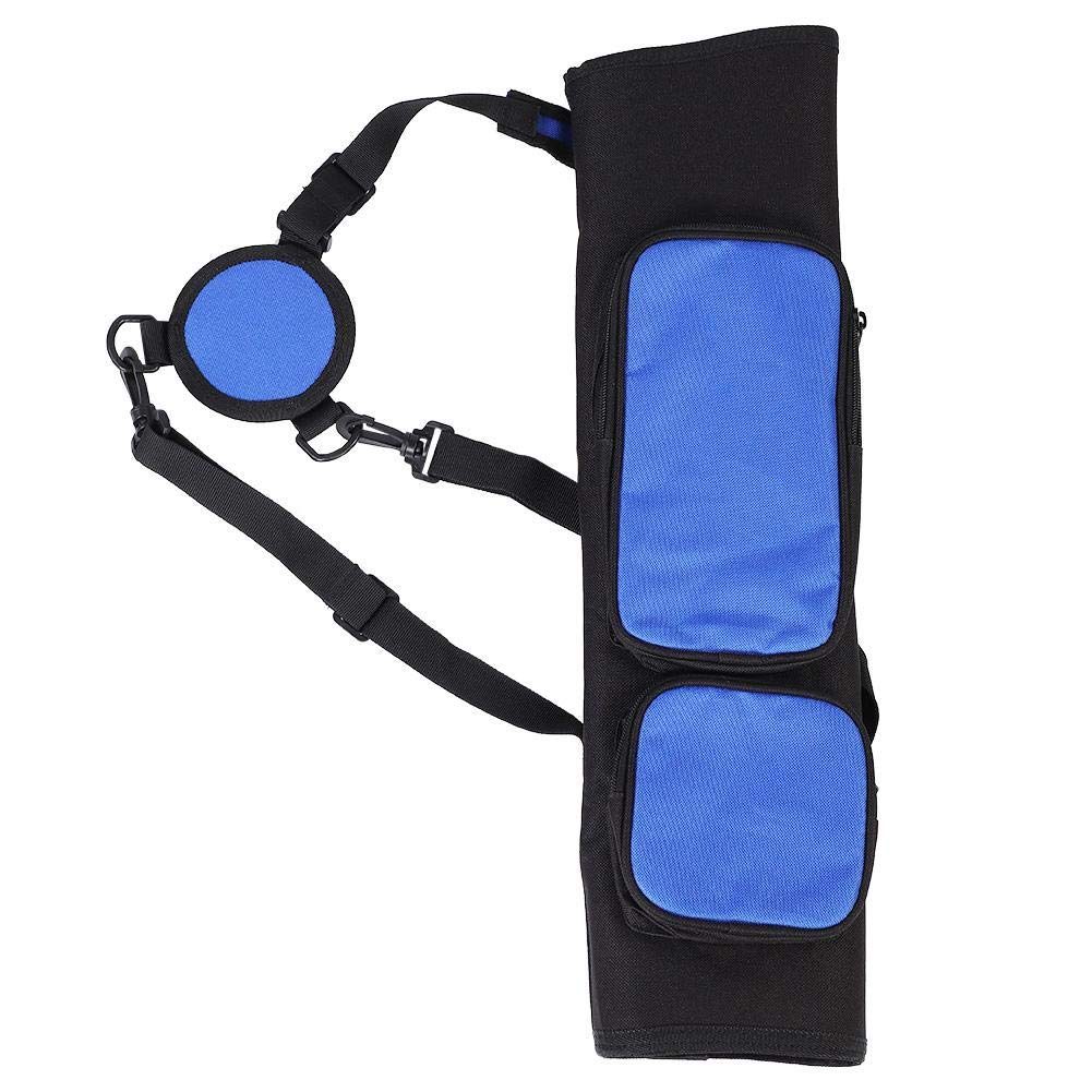 Archery Back Arrow Quiver,Portable Arrow Holder Bag Hunting Back Side Waist Straps Bow Pouch, Shoulder Hanged Target Shooting Archery Quiver for Field Tips Arrows Takedown Bow(Blue)