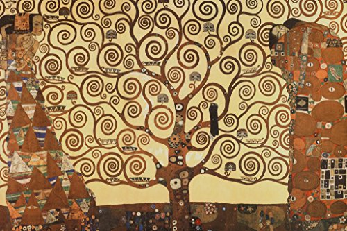 Gustav Klimt Tree of Life Stoclet Frieze Art Nouveau Painting Cool Wall Decor Art Print Poster 36x24