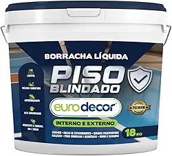 Borracha Líquida para Piso 18KG Tinta Borracha Antiderrapante Hidrorrepelente Garagem Estacionamento (Branco)
