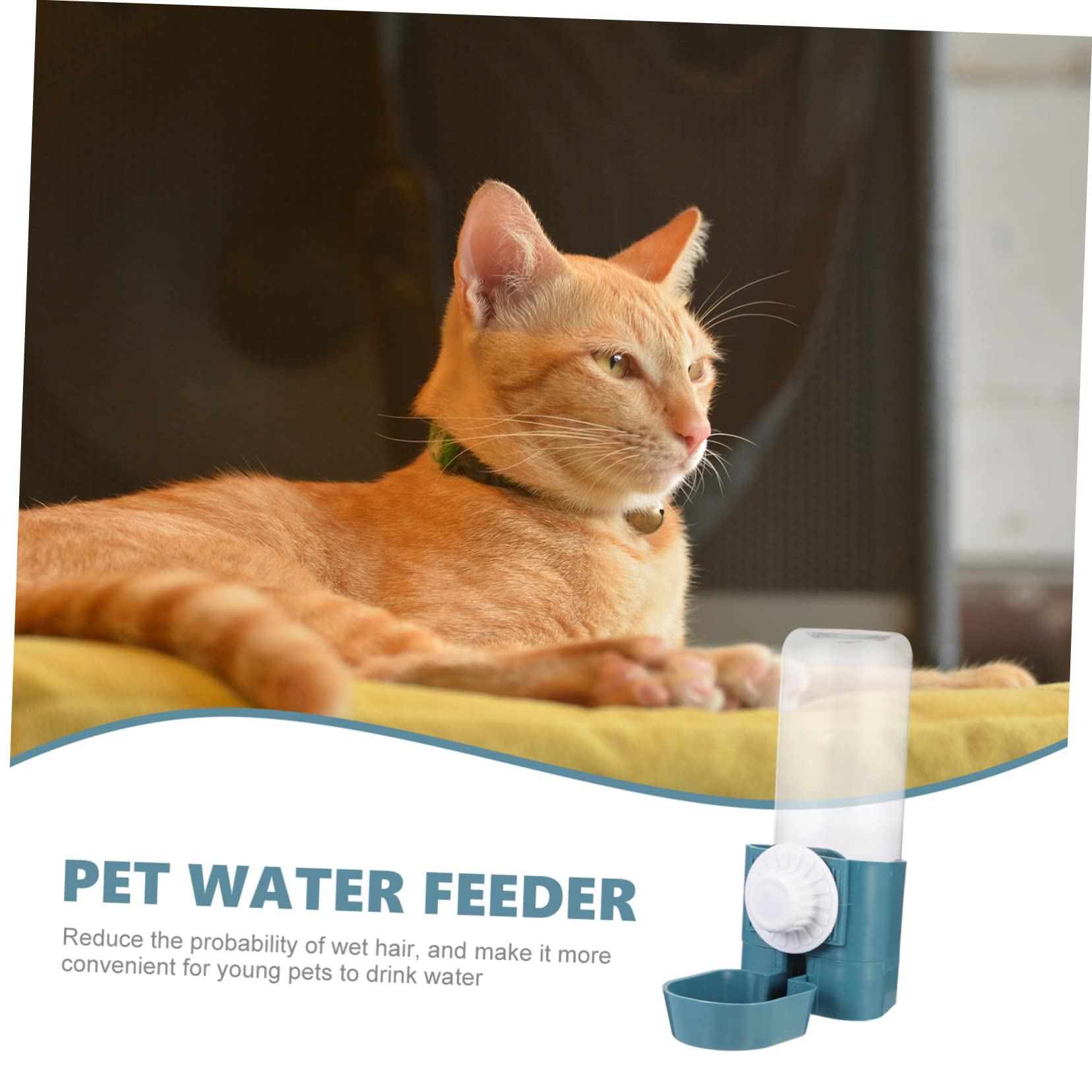 POPETPOP 3piezas Dispensador De Agua para Mascotas Automático Bebedero Colgante para Perros y Gatos Botella De Agua para Jaulas Material Duradero Fácil De Limpiar Oceánico