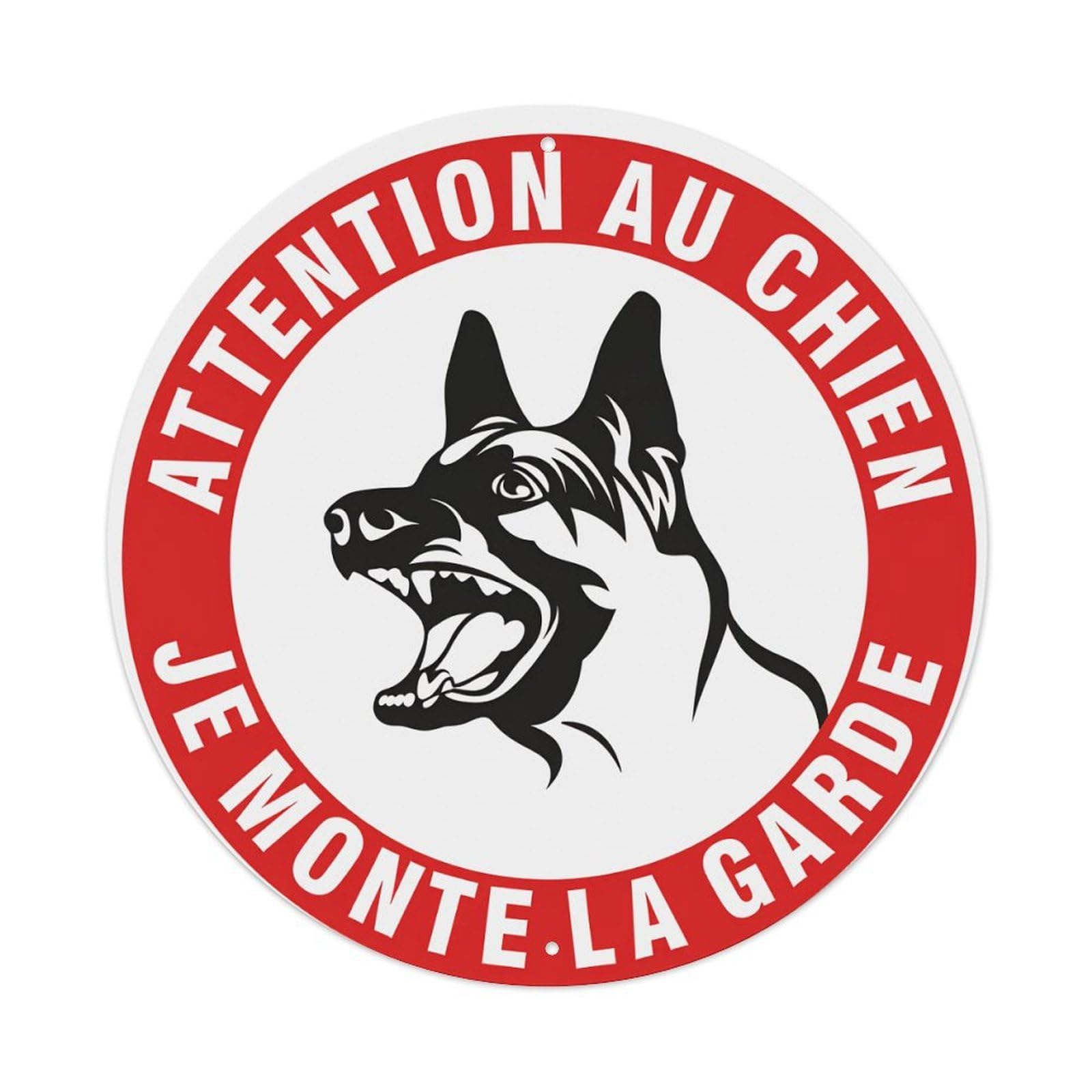 Beware Of The Dog I Am On Guard Metal Tin Sign Plaque
