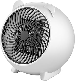 卓上ヒーター | 500W 静音温風暖房装置 - 定温 PTCセラミックヒーター 室内用暖房器 | 室内 家庭 デスク テーブル ベッドサイド 職場 オフィス 用