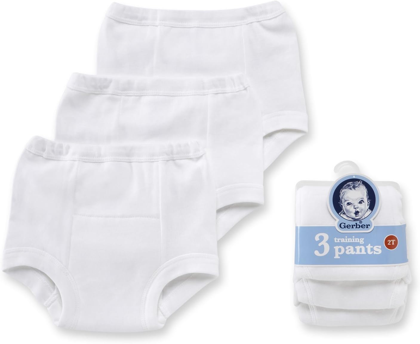 Gerber Potty Training Pants White 2T (3-pack) : Baby