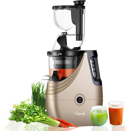 Amazon.com: Extractor de jugo de masticación lenta Caynel, máquina  exprimidora de prensa en frío con 3 pulgadas de ancho para frutas y  verduras, exprimidor vertical de alto rendimiento, sin BPA (champán) :