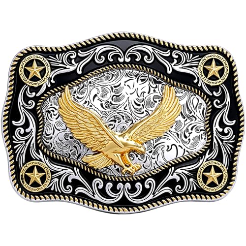 Image of Cowboy Belt Buckle for Men Western Cowgirl Rodeo Longhorn Bull Belt Buckles