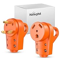 Vista 10 de Nilight Enchufe de repuesto para autocaravana de 50 amperios, 125/250 voltios, macho con mango ETL listado NEMA 14-50P para caravana, autocaravana