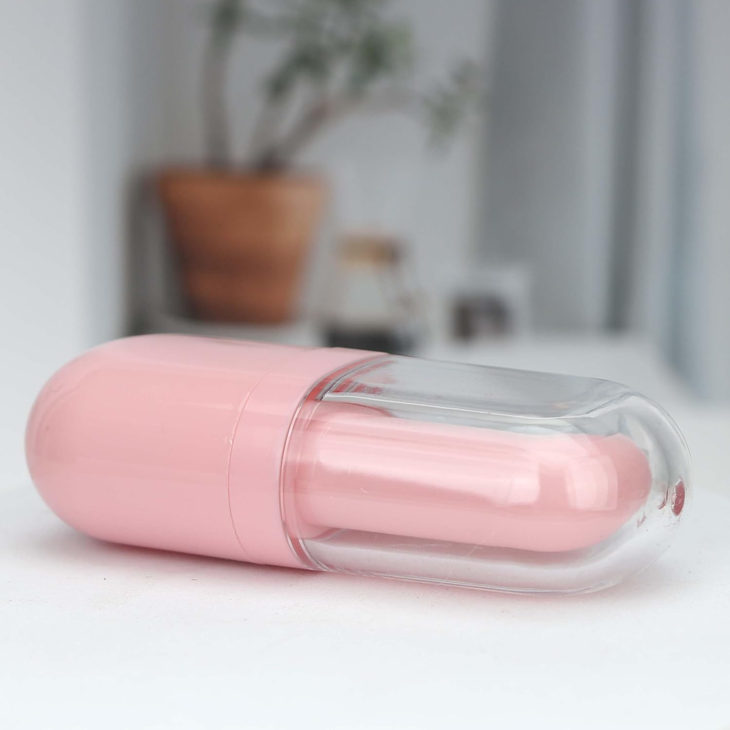 COSIDEA 20pcs 5ml 0.17oz Empty Pink Flat lip gloss tubes with wand Cute lipgloss bottles for small business