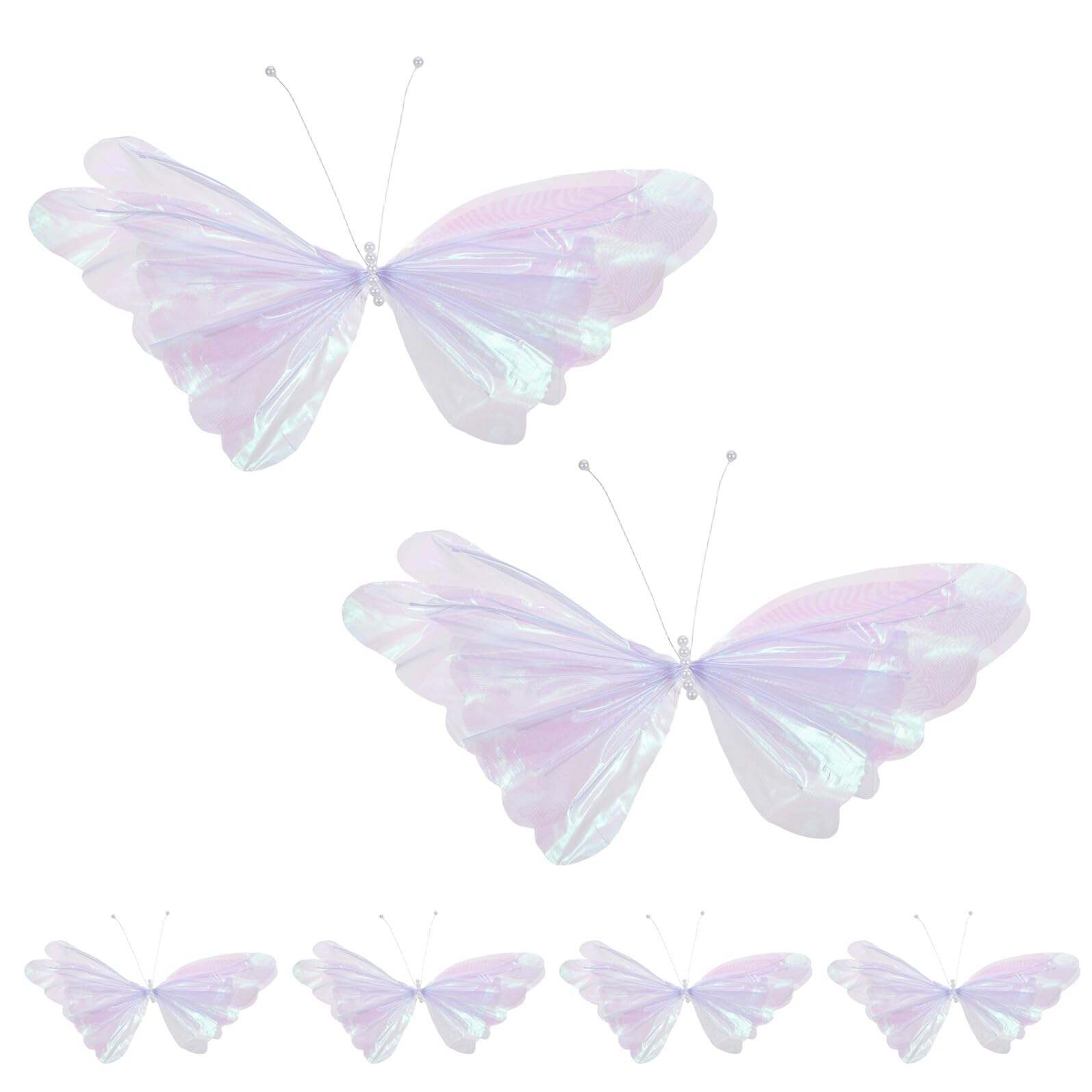 Décorations murales en organza violet lot de 6 fleurs 45 cm pour sublimer vos fêtes