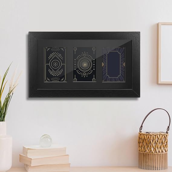 DOITOOL Trading Card Display Frame for Wall Mounting Trading Cards Display Case for Sports and Baseball Cards Card Holder for Table or Wall 13.39 x 7.87 x 1.18 in 1 Display Frame