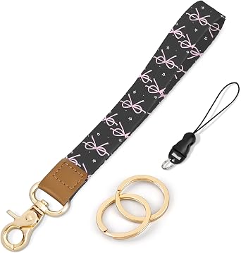 Wristlet Keychain, Cute Wrist Strap for Women, Wrist Lanyard for Keys, Wallet, Id Holder, Cell Phone