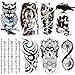 8 Sheets Temporary Tattoos for Guys for Men - Fake Tattoo, Biker Tattoos, Rocker Stickers for Arms Shoulders Chest & Back - Boys Tattoos Body Art Tattoo Sticker Waterproof Large Transfers (Mars)