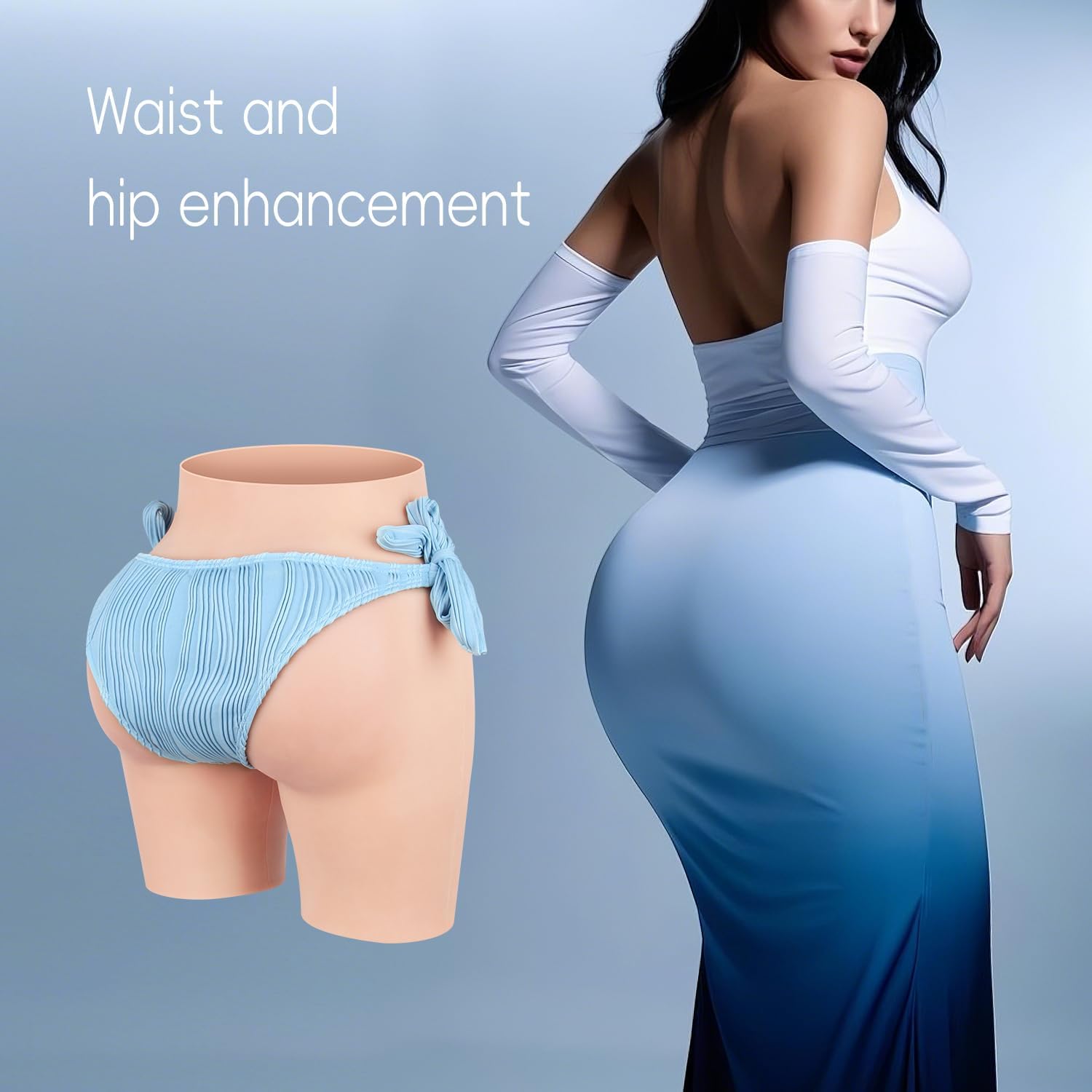 Silicone Hip Butt Enhancer Fake Vagina Pants Body Shaper for Crossdresser Transgender