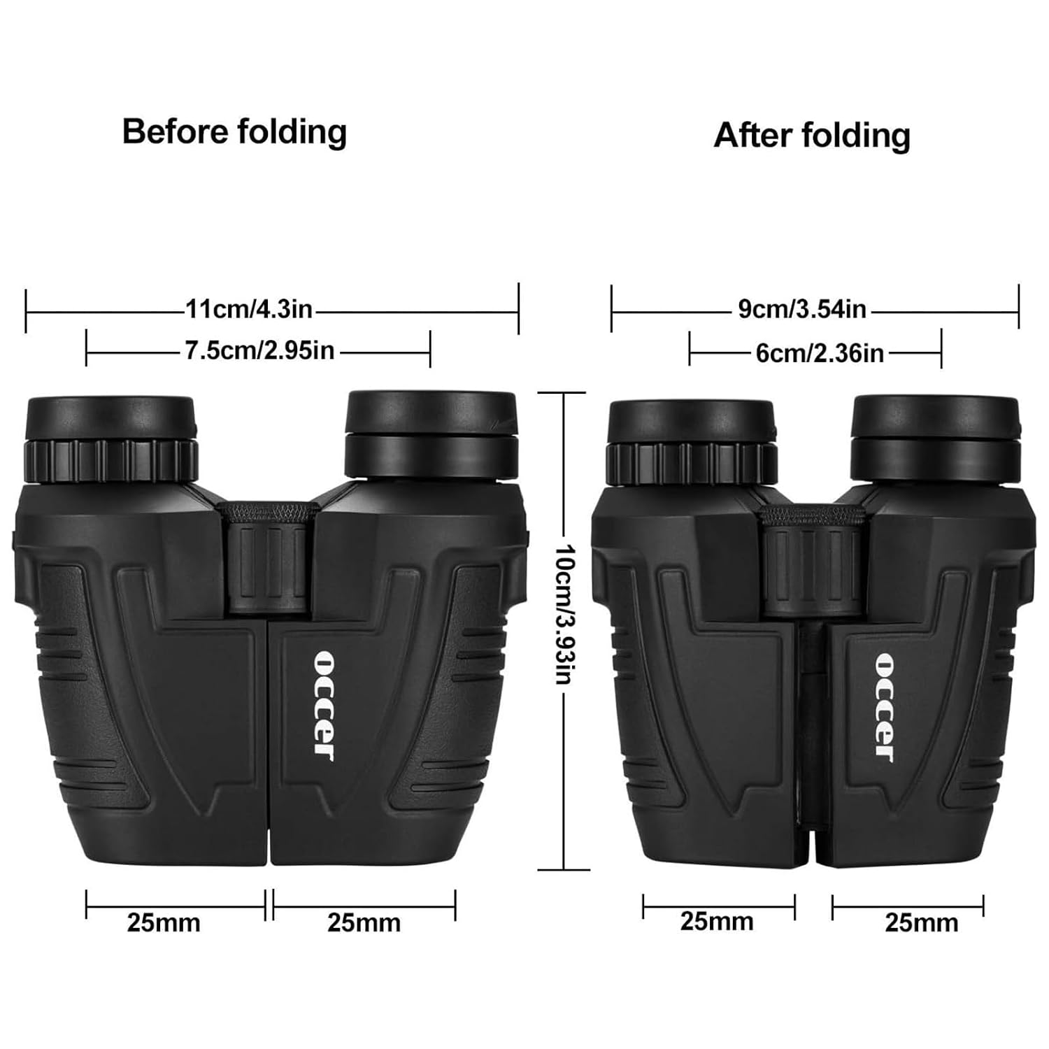 Occer 12x25 Compact Binoculars for Adults and Kids, Large Eyepiece Waterproof Binocular with Low Light Vision,High Powered Easy Focus Binoculars for Bird Watching,Outdoor Hunting,Travel,Sightseeing, view 8