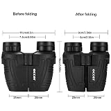 Occer 12x25 Compact Binoculars for Adults and Kids, Large Eyepiece Waterproof Binocular with Low Light Vision,High Powered Easy Focus Binoculars for Bird Watching,Outdoor Hunting,Travel,Sightseeing