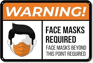 Face Masks Required No Entry Sign - 12 x 8 Inch PVC Safety Sign - Premium PVC Sign For Workplace Warehouse Jobsite OSHA Regulation - Weather Proof Fade Resistant - Made In USA - PVC0161