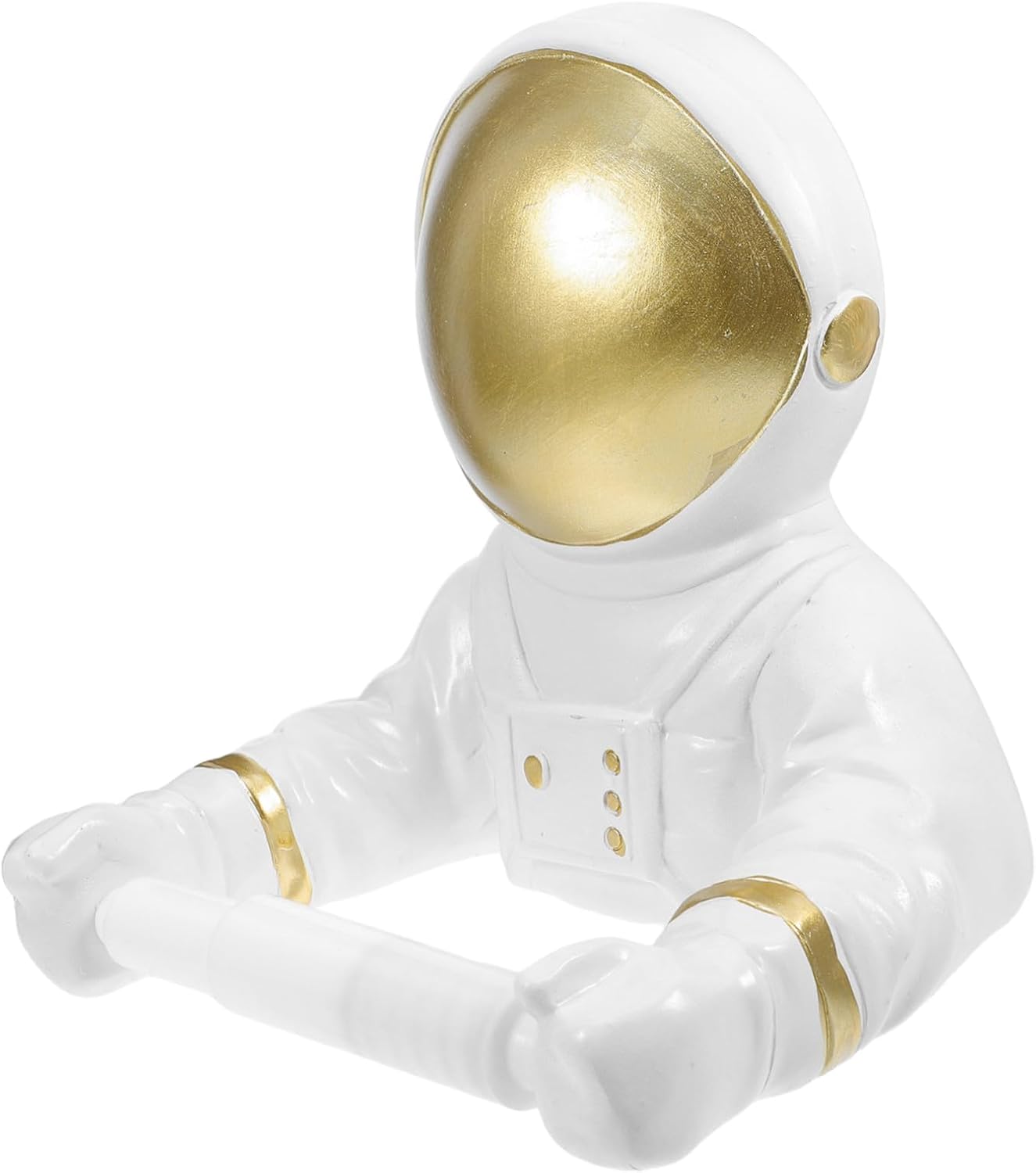 NOLITOY Light Luxury Astronaut Toilet Paper Holder Metal Roll Paper Rack Portable Wall Mount Tissue Stand for Home Bathroom Decor
