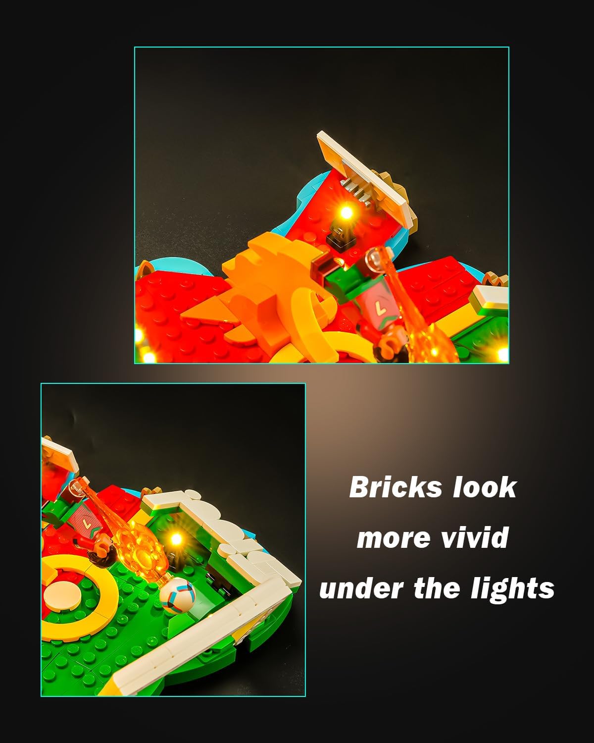 LED Lighting Set Compatible with Lego 43012 Cristiano Ronaldo – Soccer Highlights Set, DIY Light Up Kit for 43012 Building Blocks Model (Building Sets Not Included)