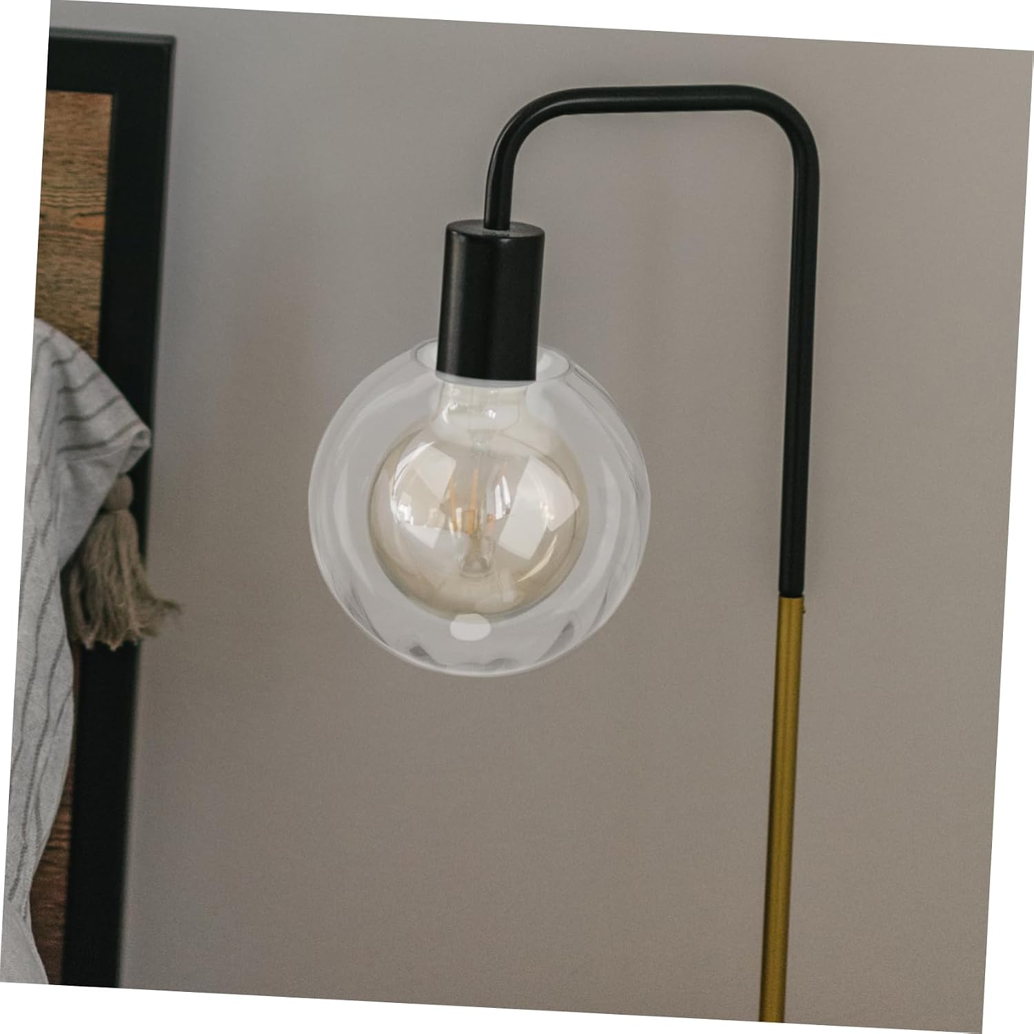 2pcs Clear Glass Light Globe Replacement for Pendant Fixtures Round Shade for Household Lighting Easy Maintenance and Optimal Lighting