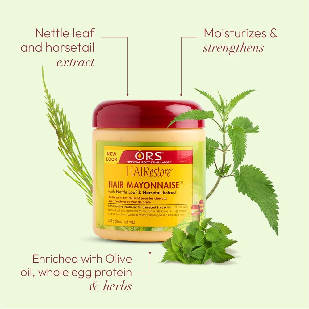 ORS HAIRestore Hair Mayonnaise with Netle Leaf & Horsetail Extract for Damage Hair 8 Ounces