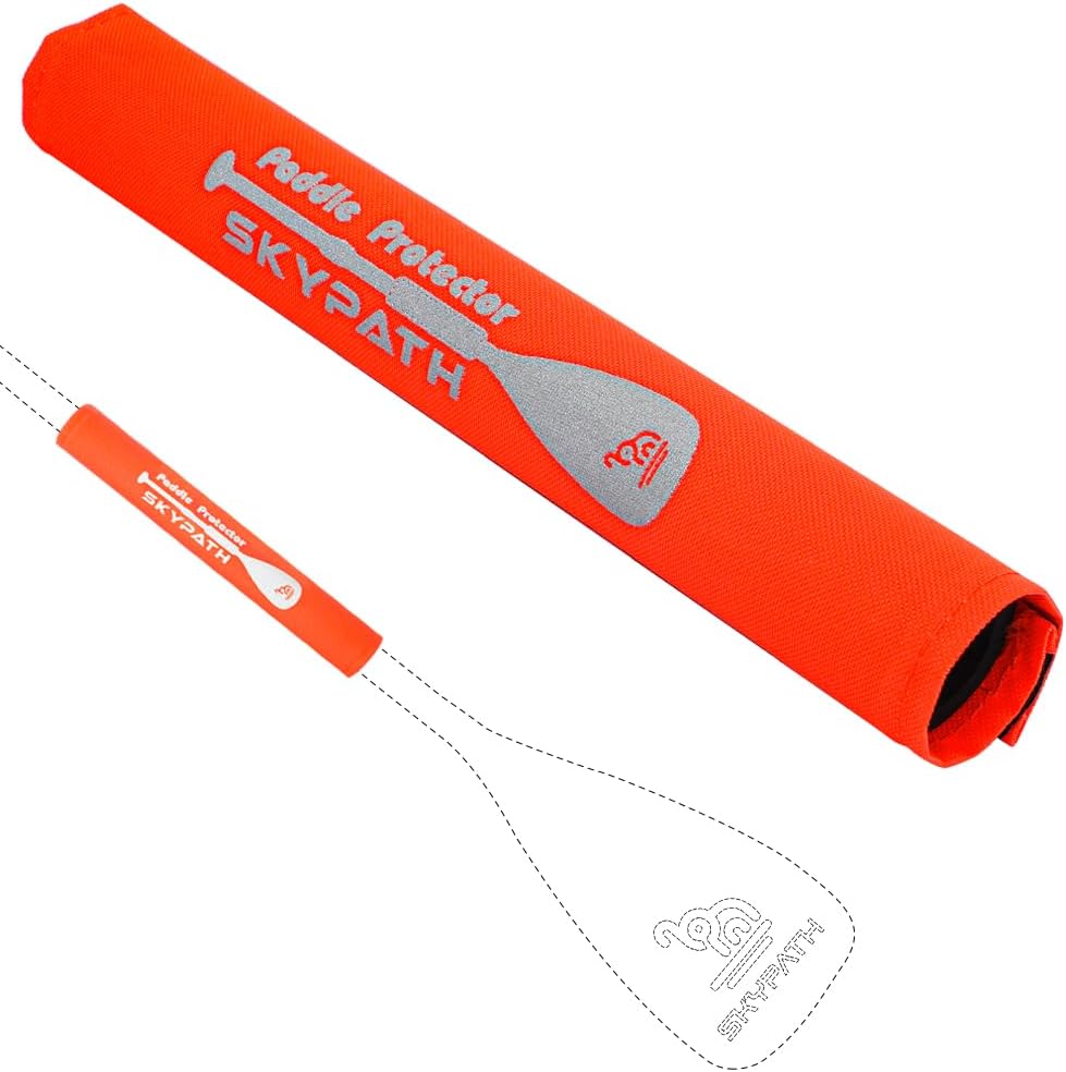 Skypath Paddle Float- Kayak Accessory for Paddle, SUP Board Accessory, High Density Foam, Adjustable EVA w/Hook & Loop Closure, Buoyancy, Kayak Flotation- Kayaks, Stand up Paddle Board ORANGE