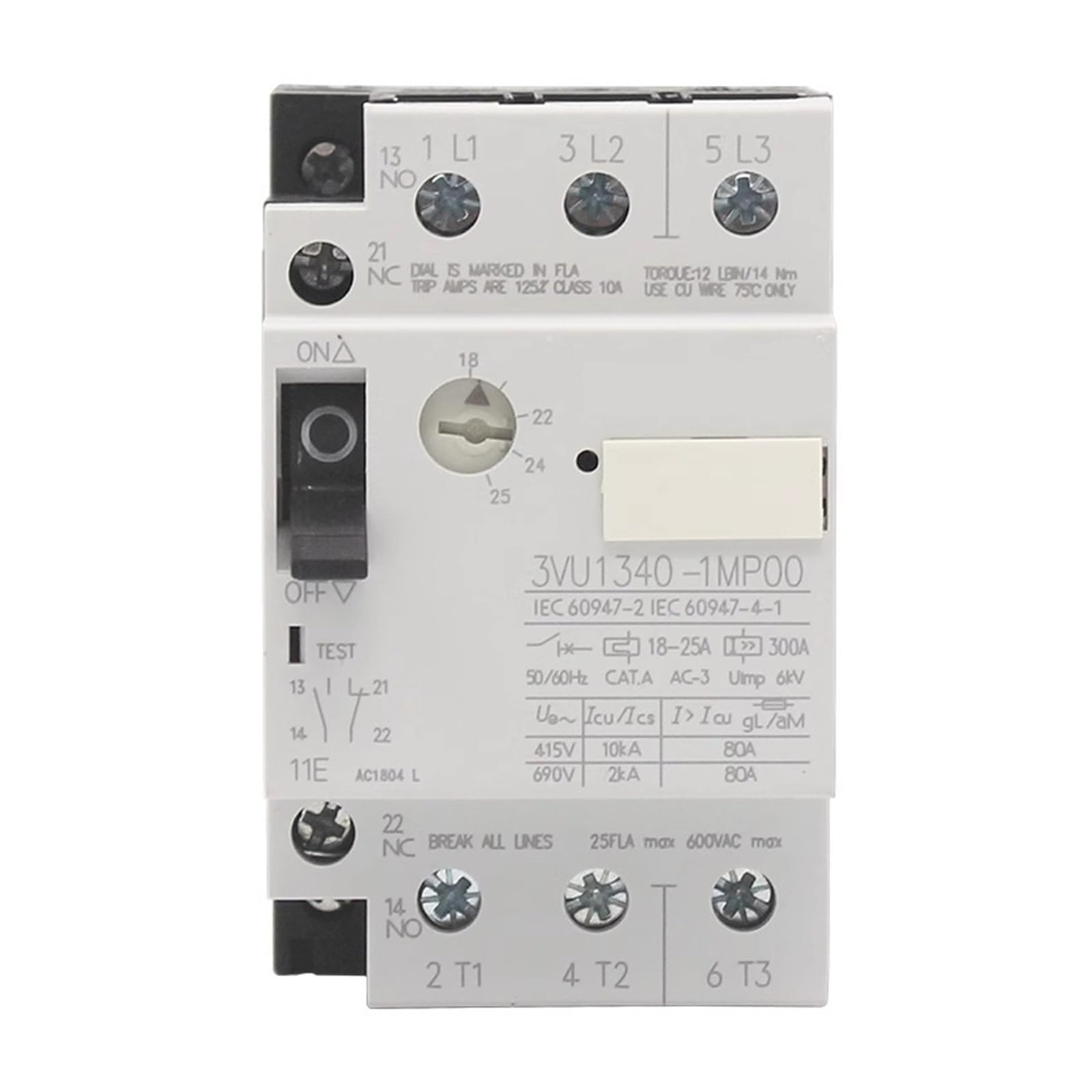 3VU1340-1TN00 disjoncteur contre surcharges pour protéger transformateur