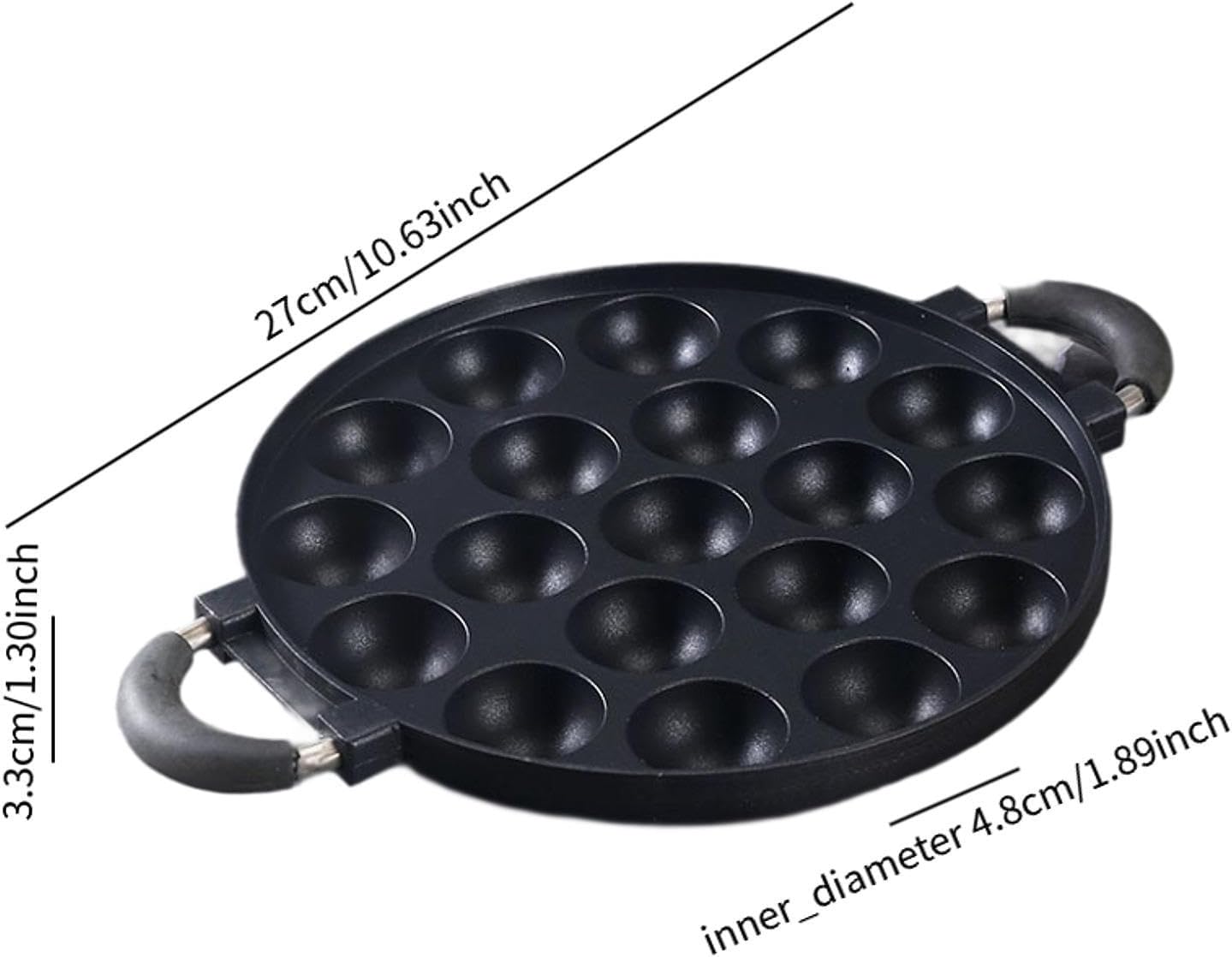 Donuts Maker Pan Mini Waffle Maker Nonstick Surface Donut Oven Pan Cake Model Plates Donut Baking Plate Desserts Snack Brunches- 19 Holes
