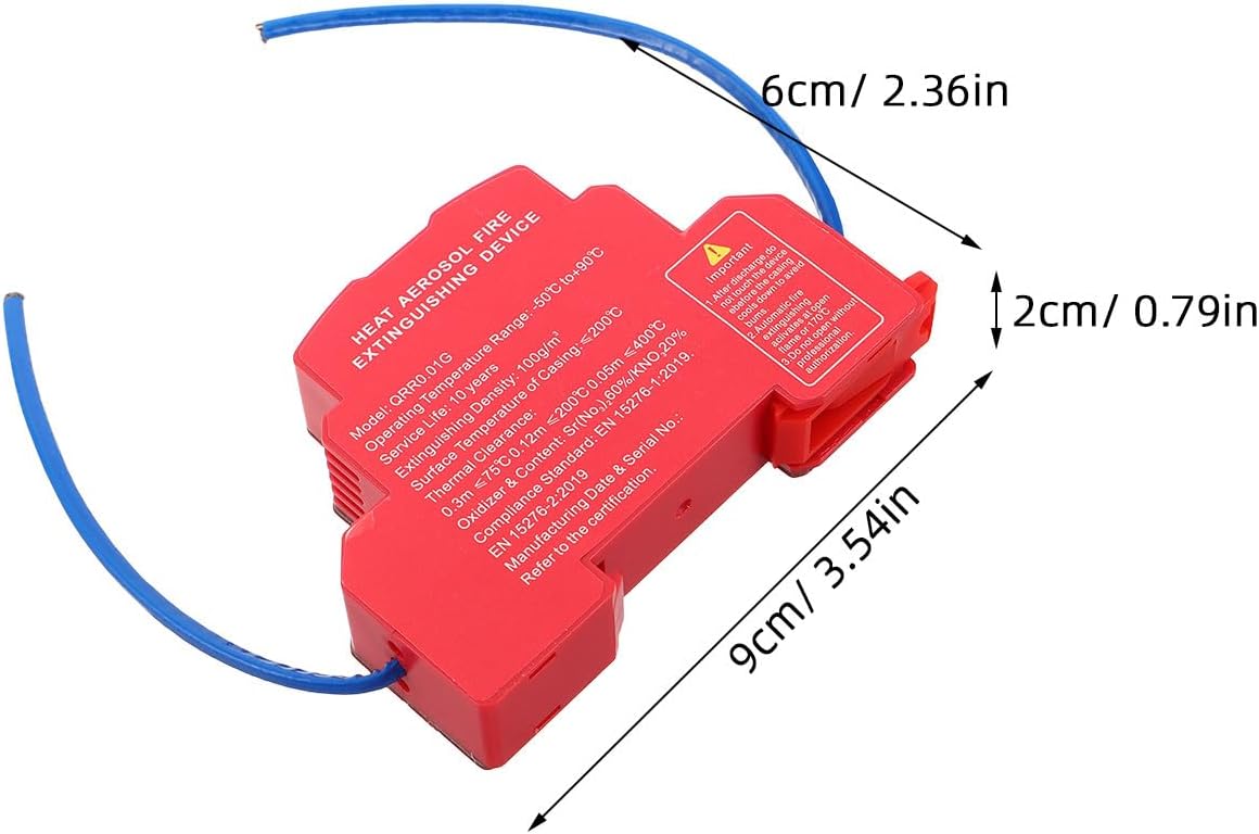 Operitacx Automatic Fire Extinguisher: Aluminum Alloy Shell & Back Adhesive Aerosol Extinguisher For Vehicle Truck Garage Boating Equipment Fire Fighting