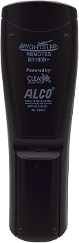 New Brightstar Clean Remote, Standard Universal TV Remote Control by ALCO - BR100B
