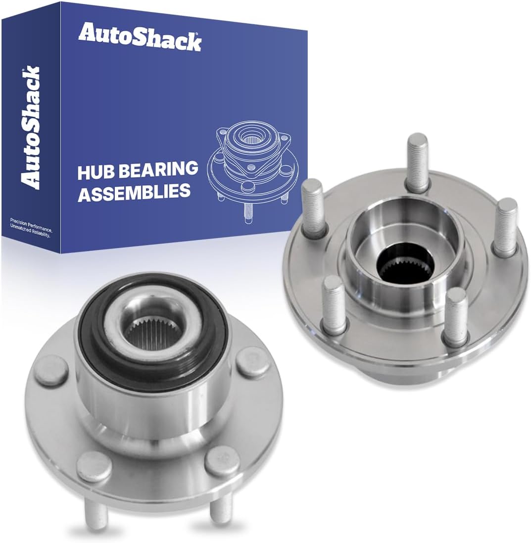 AutoShack Front Wheel Hub Bearing Assemblies Left & Right with ABS Replacement for 2005-2011 Volvo S40 2006-2013 Volvo C70 2-PC Set