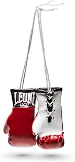 LEONE 1947 ボクシンググローブ型 カーアクセサリー [ CAR MINI-GLOVES] 4.5×10cm レースアップグローブ レッド AC911 【正規品】
