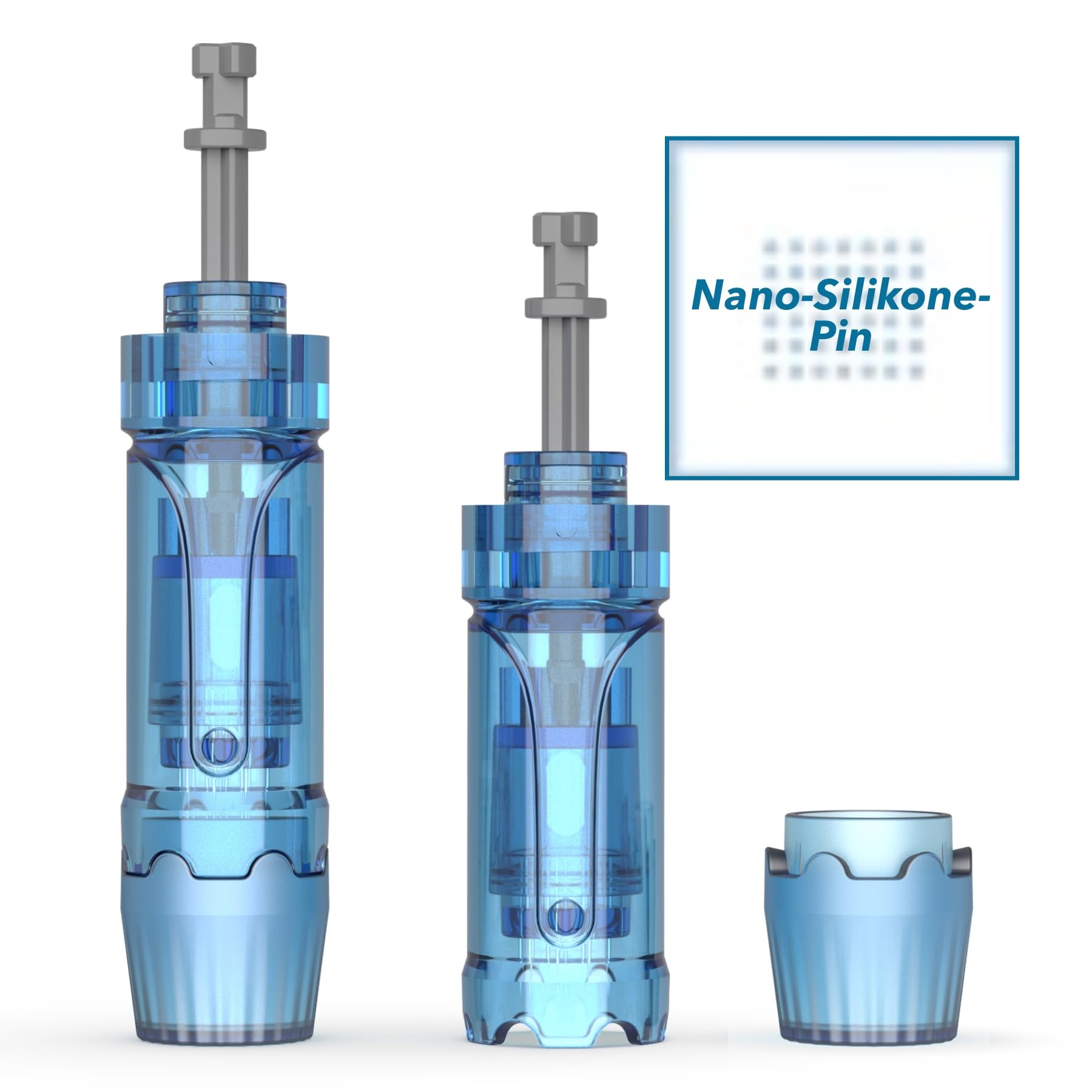 P-Beauty - 30 testine di ricambio per dispositivo NANO in silicone Microneedling A8S M8S A9 A11 Dermapen – Cartucce usa e getta ultra morbide per zone sensibili come labbra, occhi o collo – aghi di