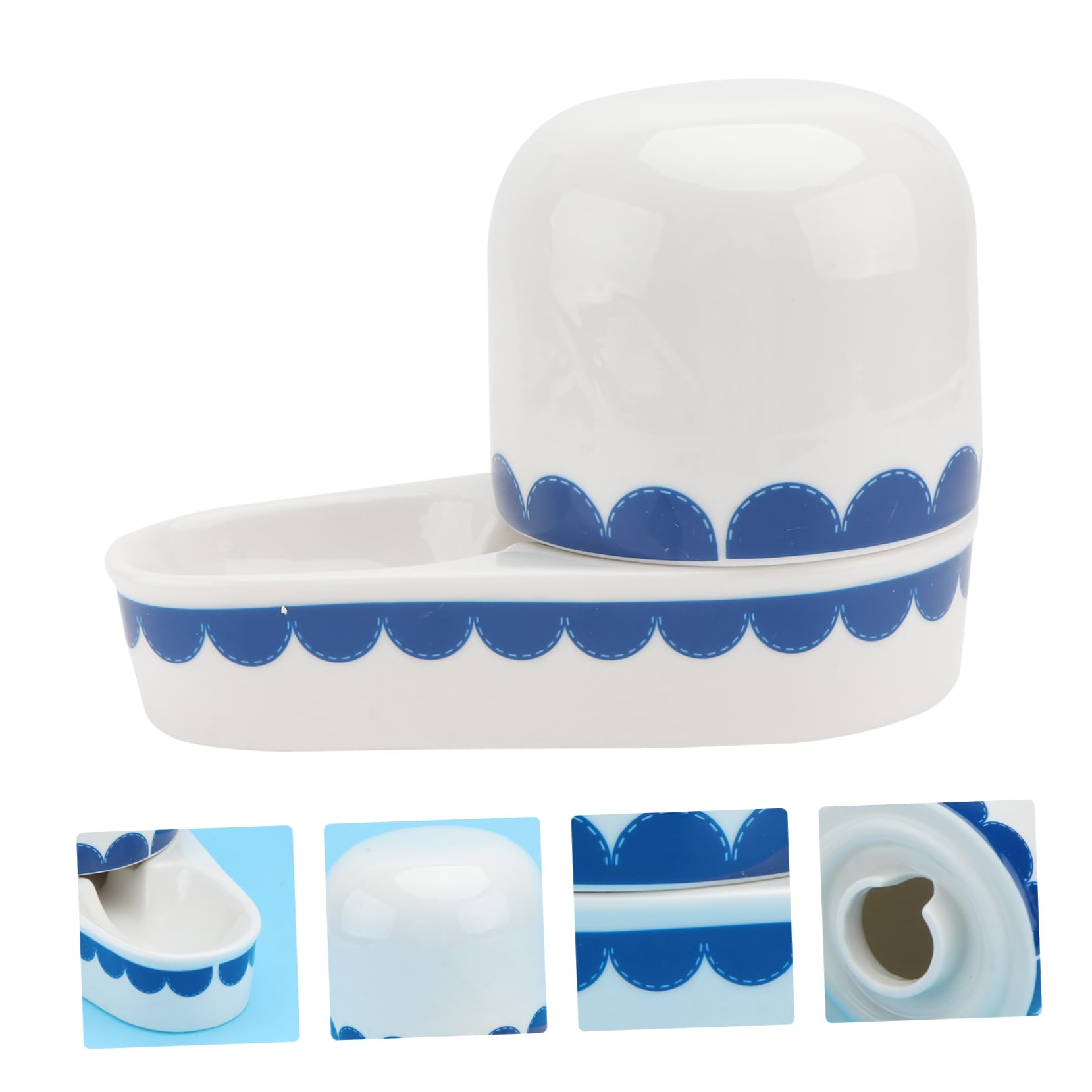 Toddmomy Gamelle d'eau Odeur pour Lapin Surface Lisse en Céramique Abreuvoir Solide pour Animaux Domestiques la Maison