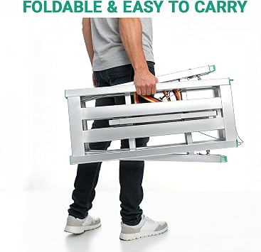 Folding Hop Up Work Platform Scaffolding Platform Folding Platform ladder Step Ladder Stool for Home, Office, Workshop and Garage