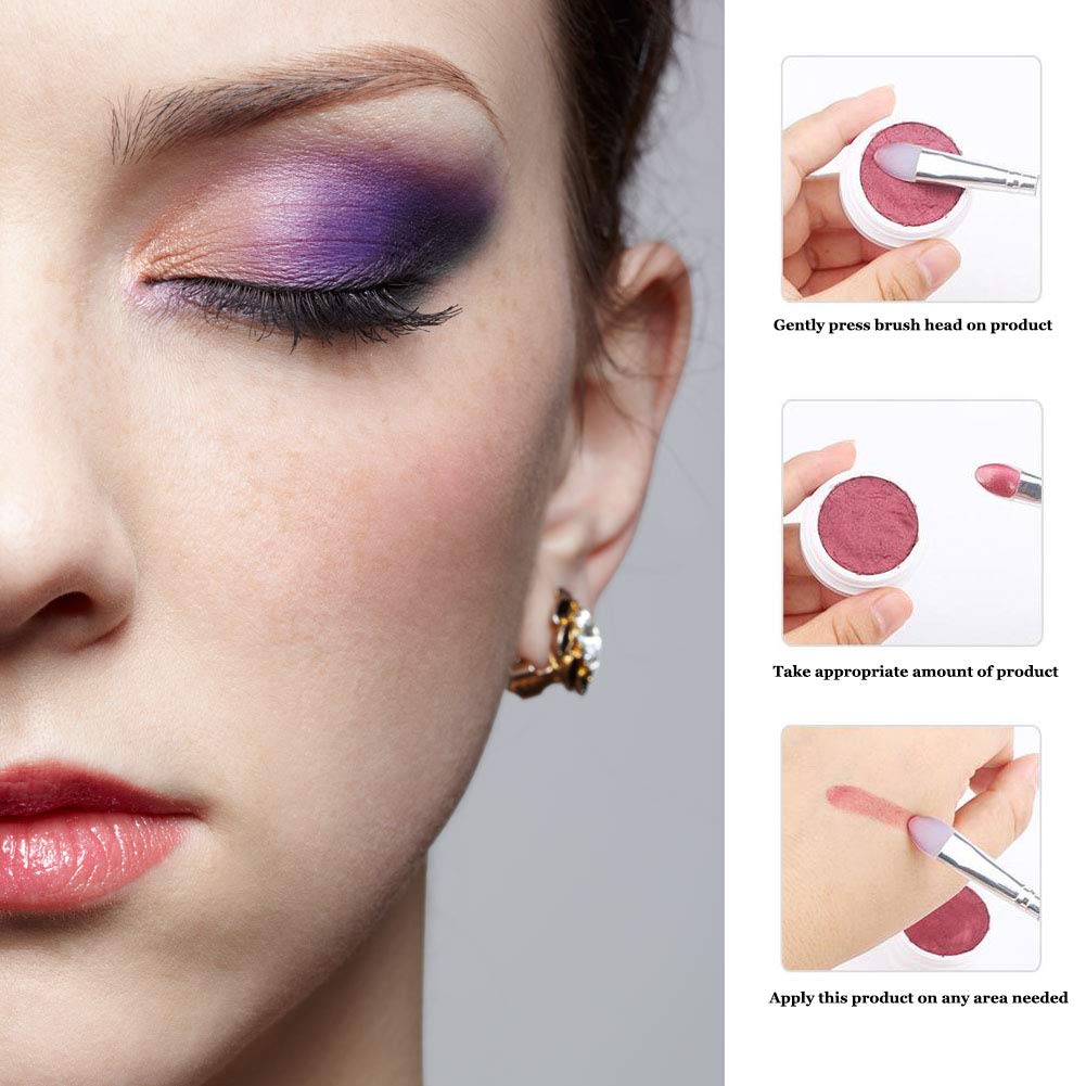 LORMAY 3 Pcs Silicone Eyeshadow and Lip Mask Makeup Brushes