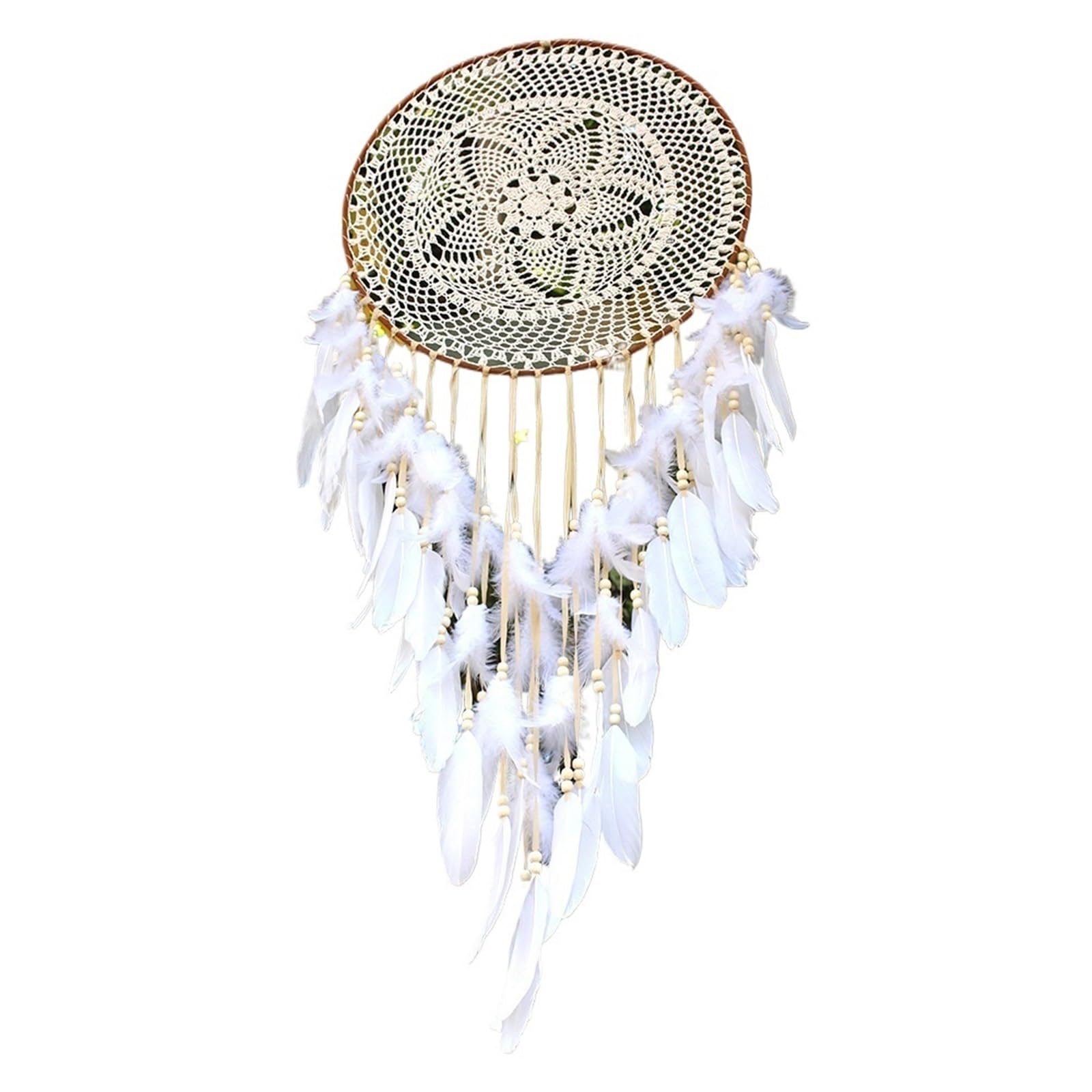 Dream Catcher Dream Catcher Feather Wind Chime Pendant Home Entrance Interior Decoration Wedding Background Large(B)