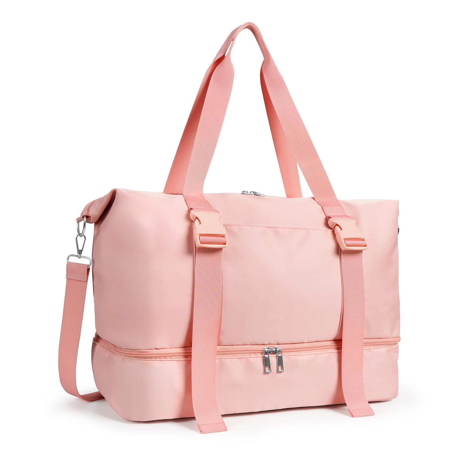 Gym Yoga Bag for Women, Large Weekender Overnight Bag with Wet Pocket, Shoes Compartment, Personal Item Carry-on Travel Duffel Tote Bags, Traveling