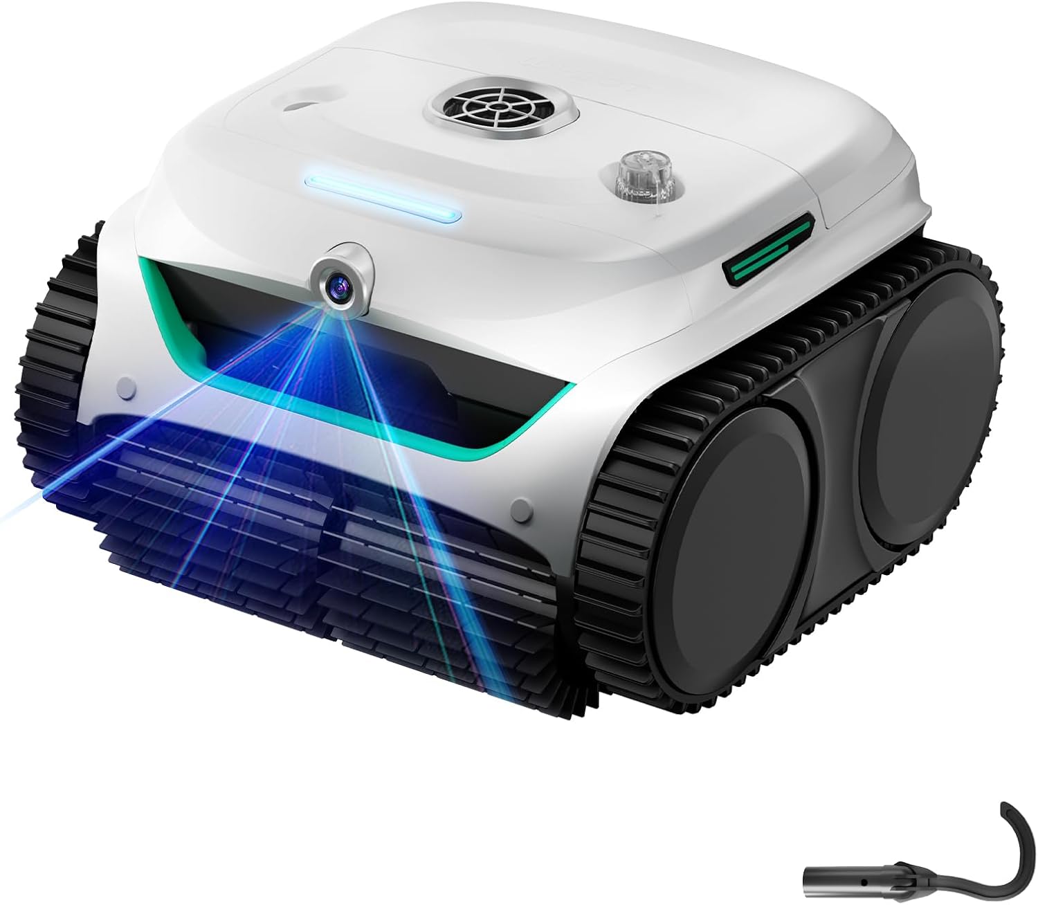 WYBOT C2 Vision Robotic Pool Vacuum with AI Camera，Pool Cleaners for Above&Inground Pools with Filtration System, Comprehensive 8 Mode, Wall Climbing, Smart Navigation, White